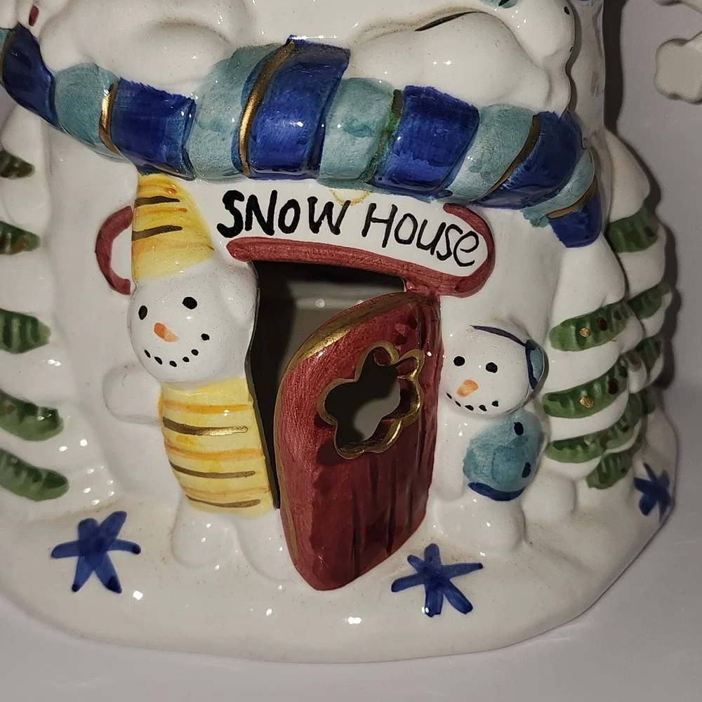 Christmas. snowman candle